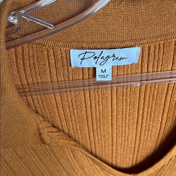 Polagram SS Ribbed Top - Rust M - Picture 2 of 3